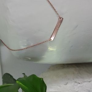 Rose Gold Sterling Faith Necklace